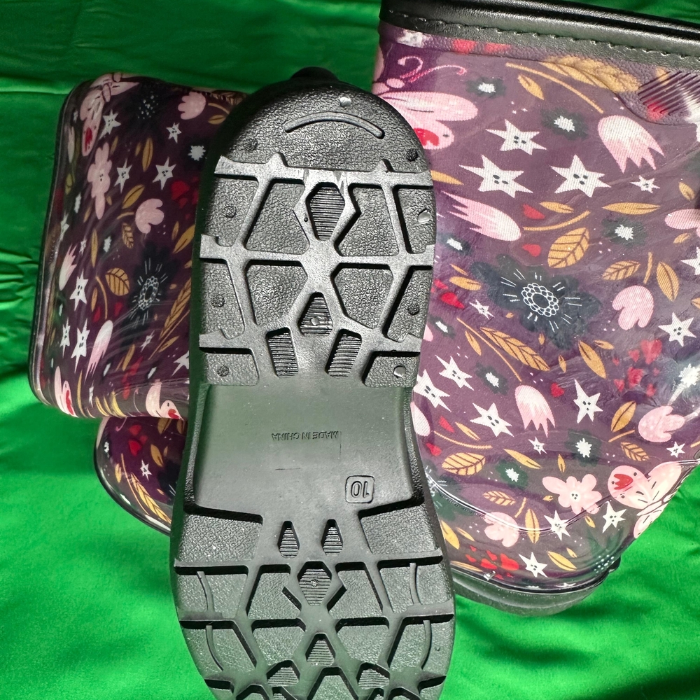 Floral Patterned Rain Boots